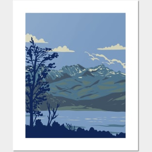 Tierra del Fuego National Park with Fagnano Lake Argentina WPA Art Deco Poster Posters and Art